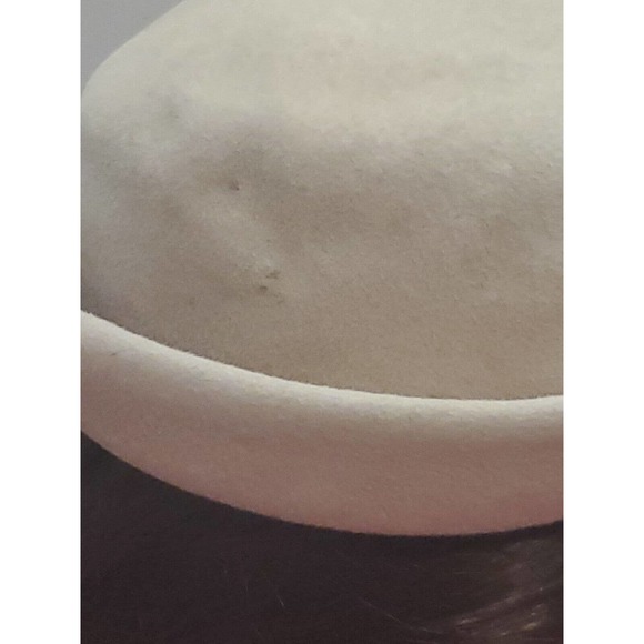 RARE 1950s Vtg Evelyn Varon Peachbloom Pillbox Style Hat Union Made Adjustable - Picture 5 of 9